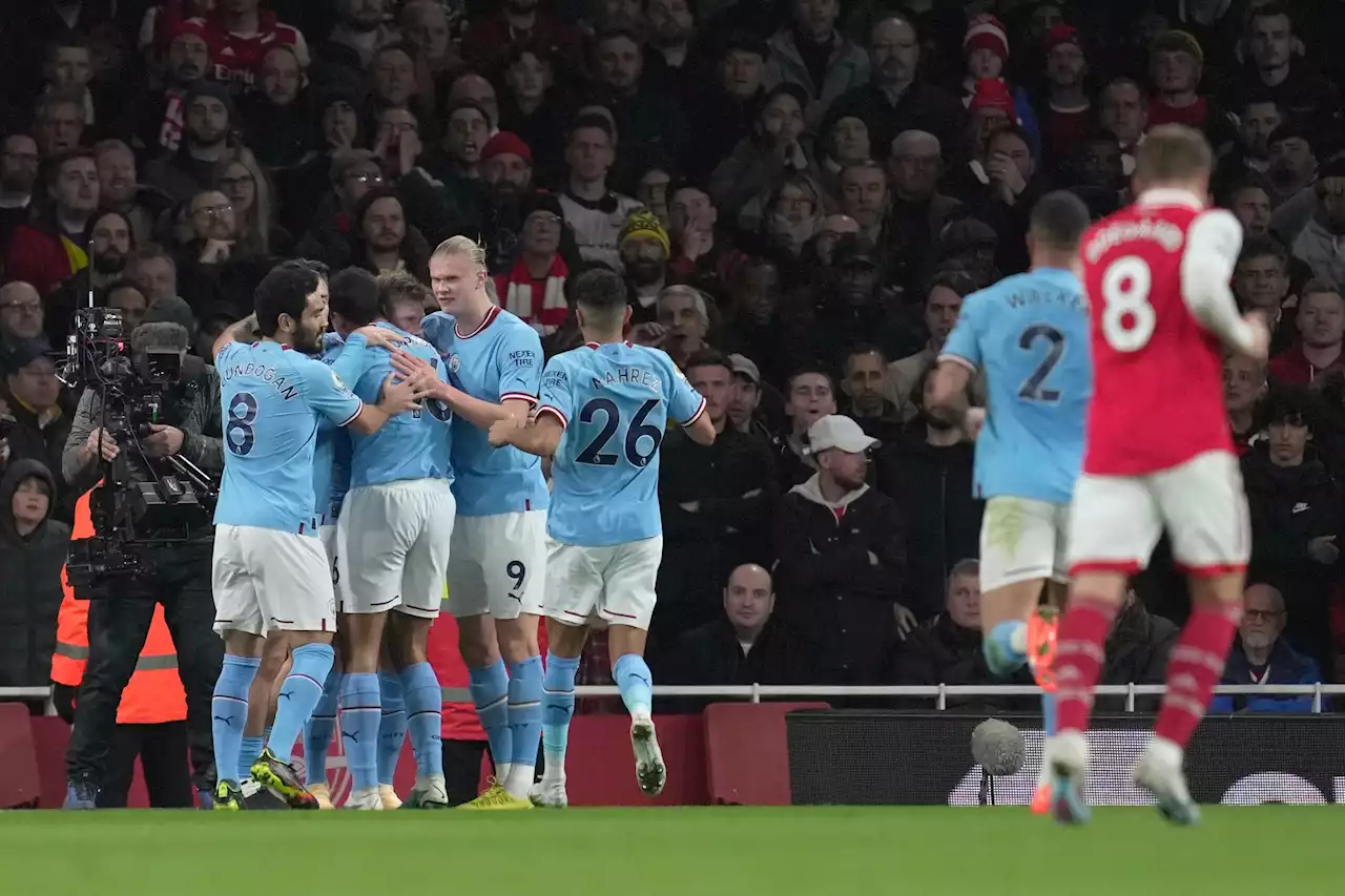 Haaland-mål hjalp City til seier i toppkampen – leder Premier League etter 3-1 over Arsenal