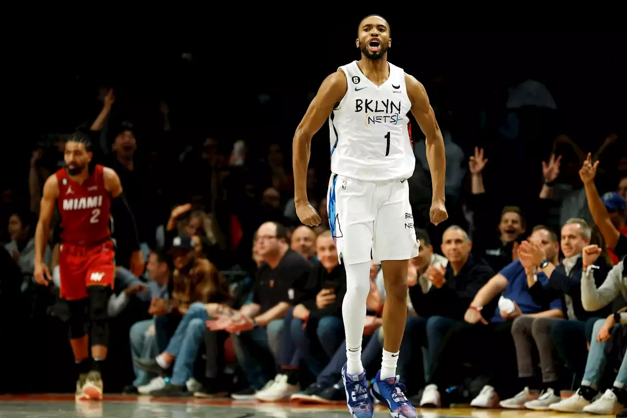 Mikal Bridges’ career night offers Nets ray of hope in win over Heat