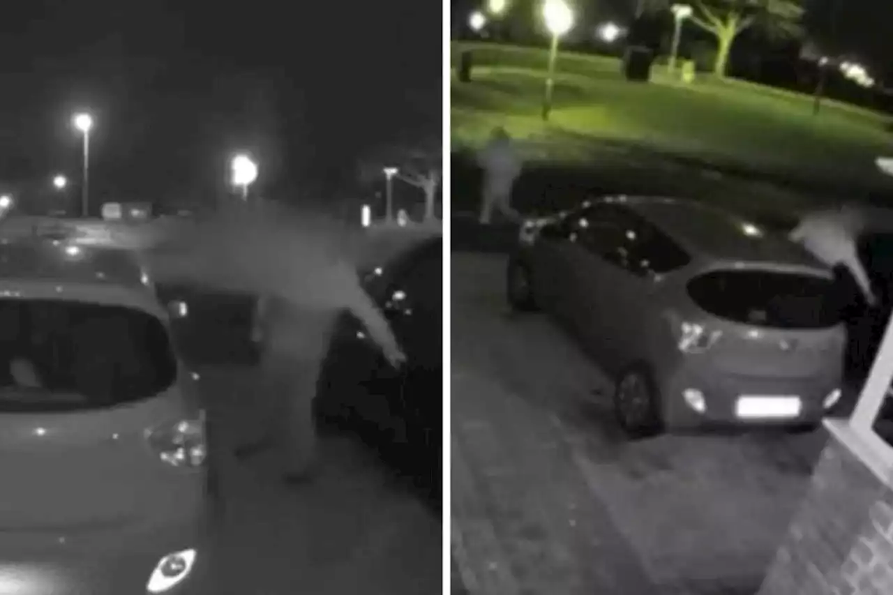 Pair caught on CCTV trying car doors before BMW accessed