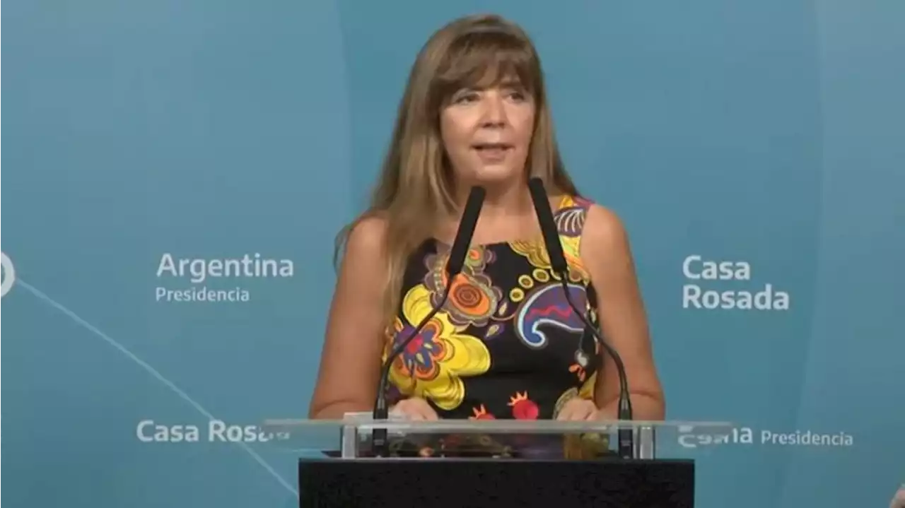 Conferencia de prensa de la portavoz presidencial Gabriela Cerruti