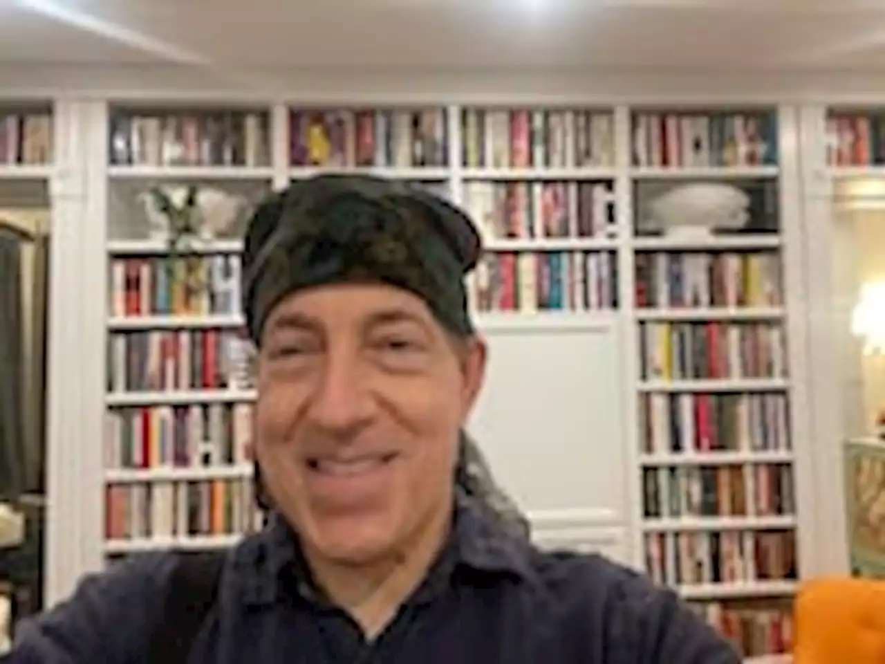 Raskin has been sporting a bandanna he got from his rock-and-roll idol