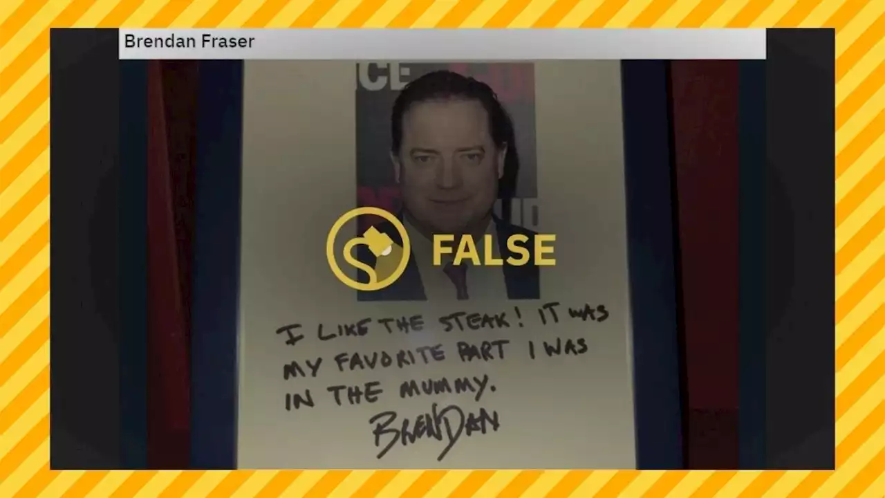 Is the Brendan Fraser 'I Like the Steak' Autograph Real?
