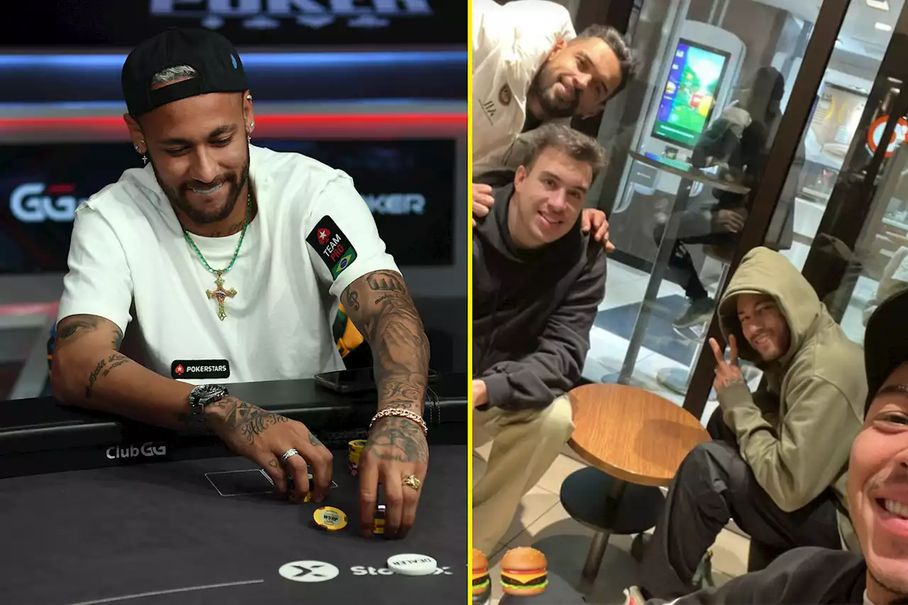 Chelsea-linked Neymar spotted in McDonald's during £9K-per-entry Paris poker night