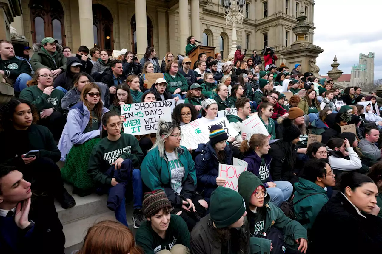 Hundreds Protest for Tougher Gun Laws After MSU Shooting