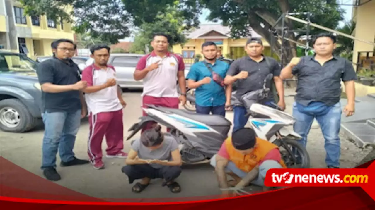 Nekat Gadai Sepeda Motor Orang, Sepasang Kekasih Dibekuk Tim Puma Polres Sumbawa