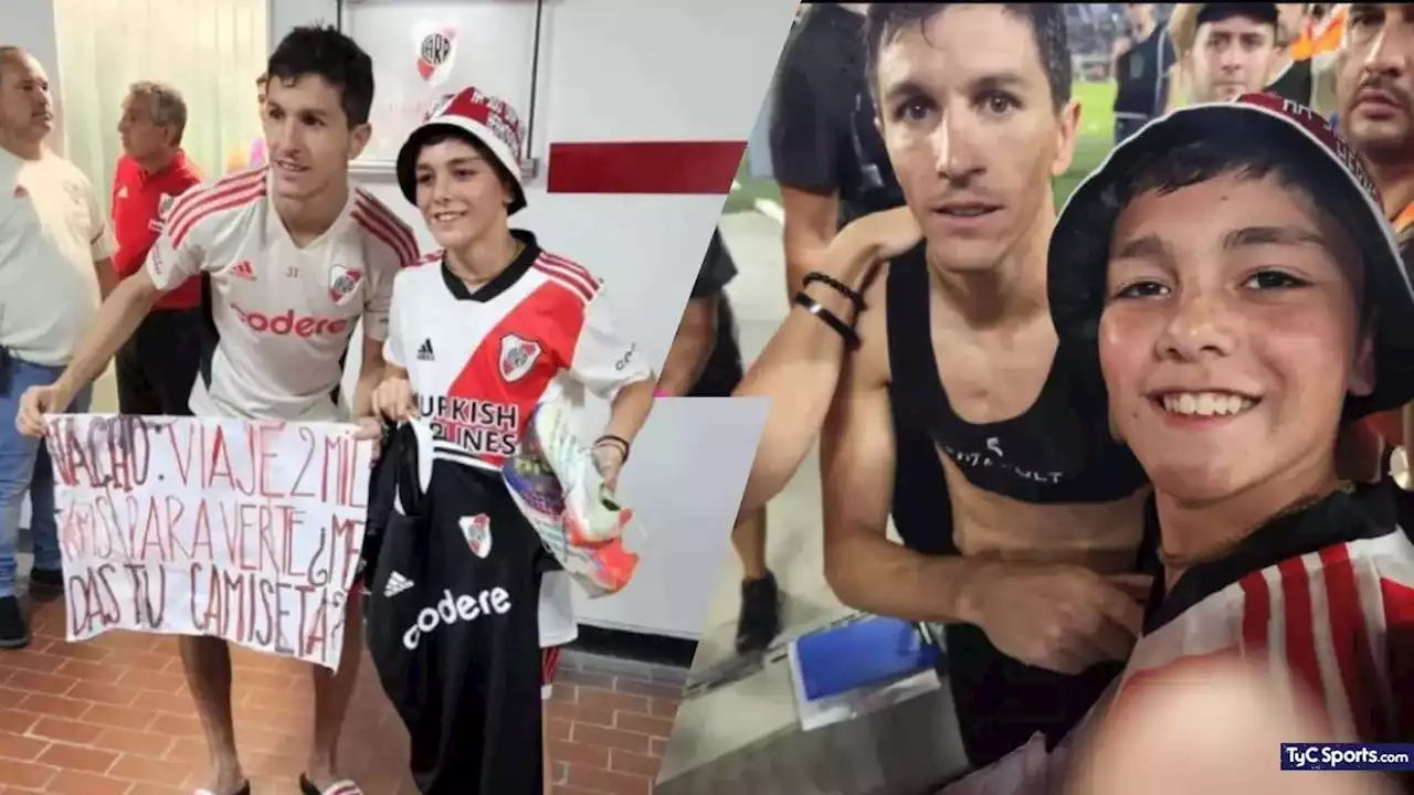 (VIDEO) El ENORME gesto de Nacho Fernández con un pequeño hincha de River - TyC Sports