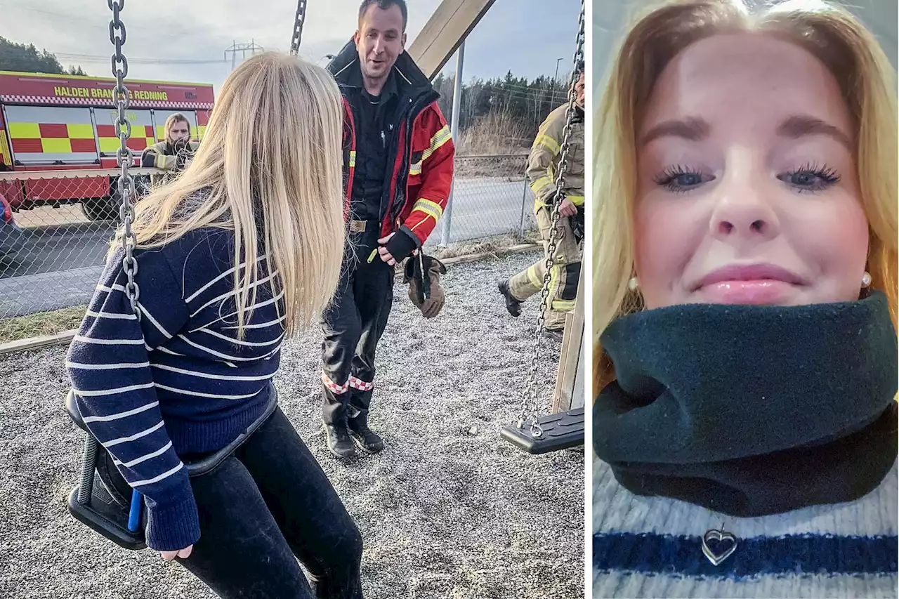 Angelica (16) satt fast i babyhuske – måtte reddes av brannvesenet