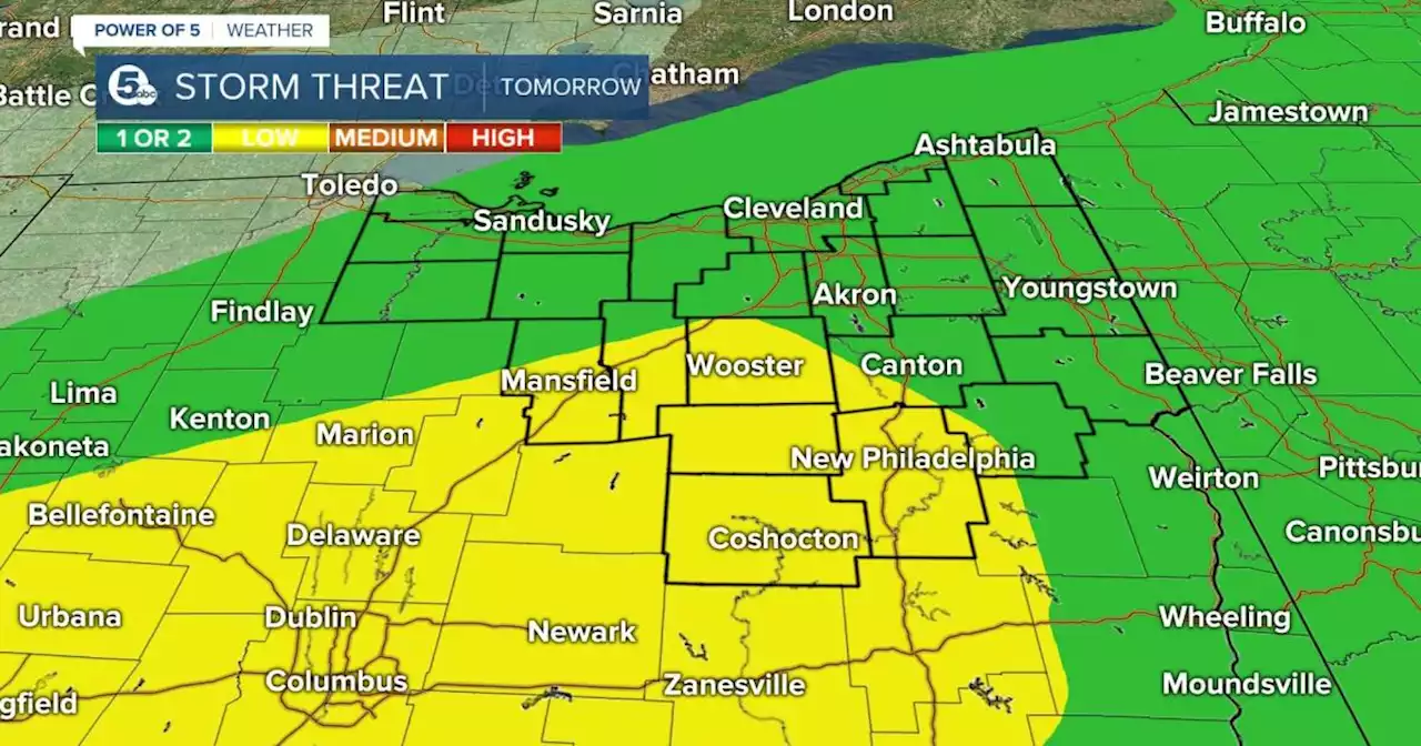 Severe risk is lower for Northeast Ohio on Thursday