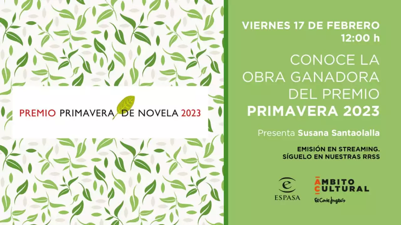 Sigue en directo el Premio Primavera de Novela 2023, streaming en vídeo