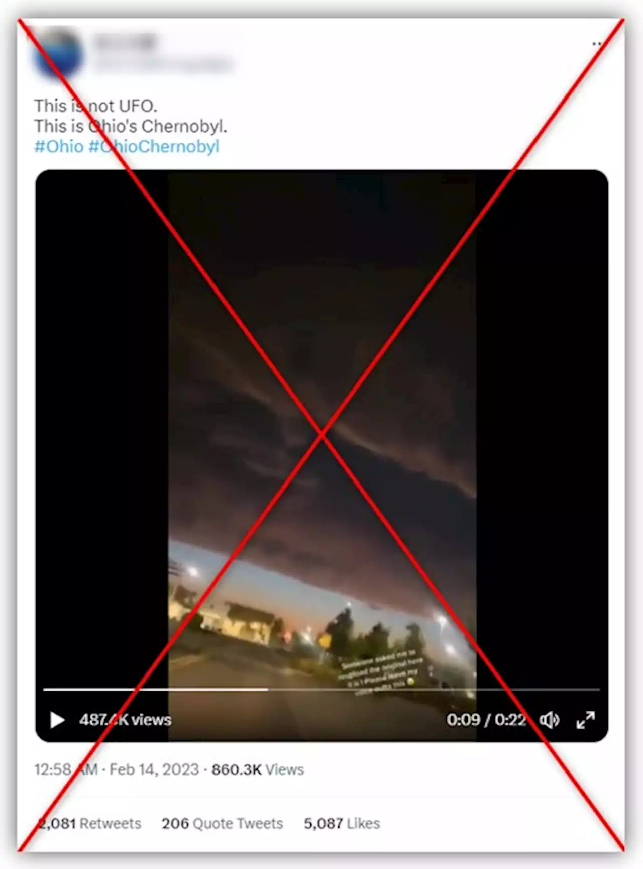 Posts misrepresent Oregon cloud video after Ohio train derailment