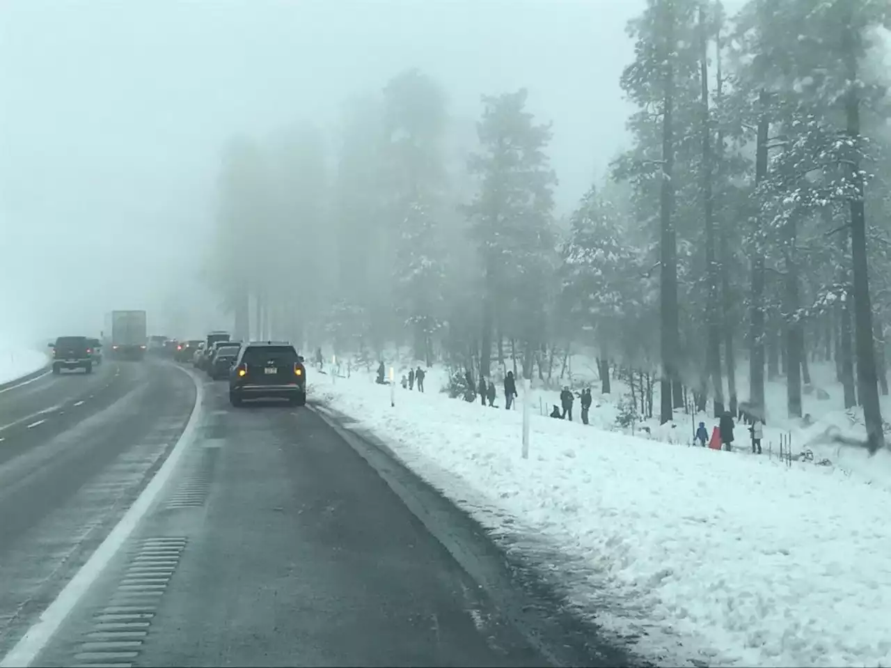 ADOT's safety message: Don’t park along highways to play in the snow | ADOT