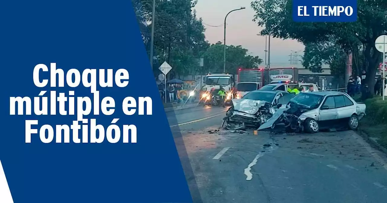 Aparatoso choque de tres carros deja un muerto y genera trancón en la calle 13