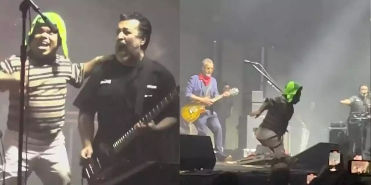 Medio Metro va a concierto de Molotov y se avienta al público como rockstar ¡Épico! (VIDEO)