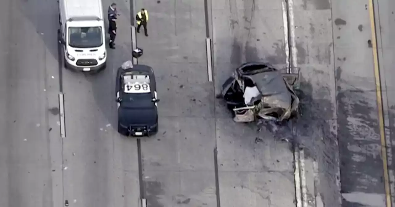 Fatal crashes close lanes of 5, 210 freeways, snarling traffic in San Fernando Valley