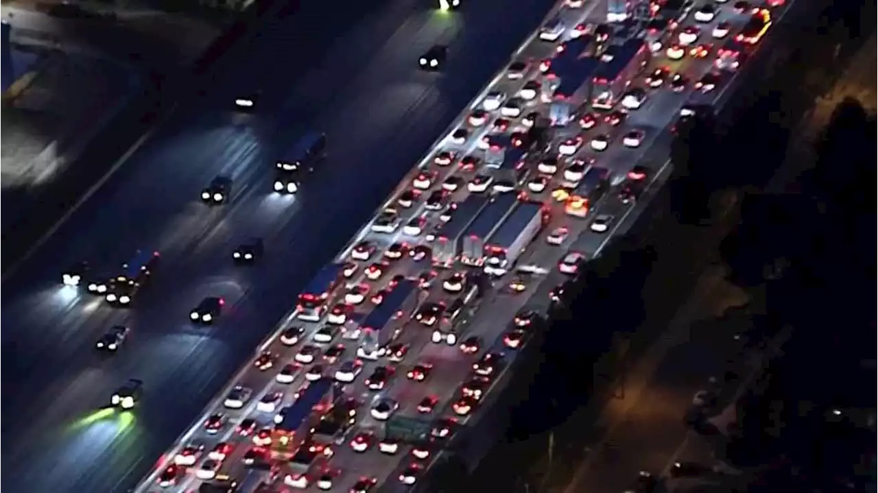 Fiery Crash on 5 Freeway at 170 Split in Sun Valley Shuts Down All Lanes