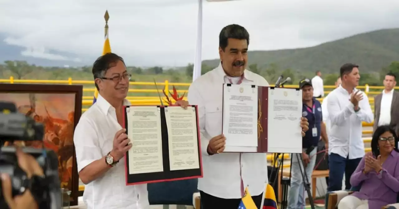 Gustavo Petro y Nicolás Maduro ratifican acuerdo comercial entre Colombia y Venezuela