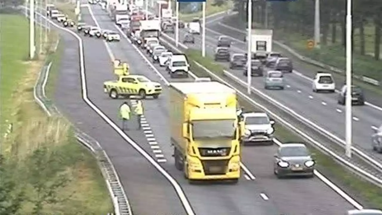 A58 dicht na ongeluk met vrachtwagen bij Moergestel