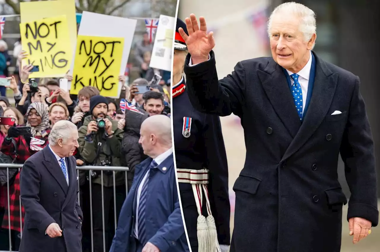 King Charles taunted by ‘Not My King’ protesters at royal engagement