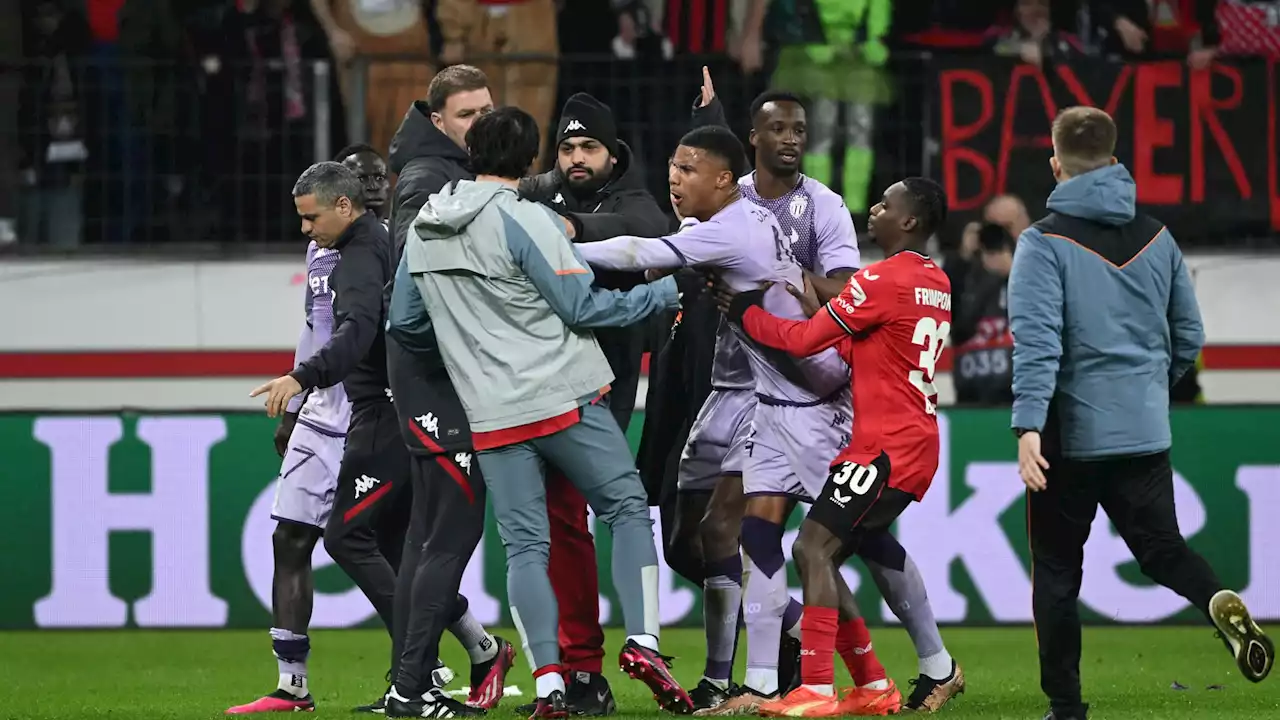 Leverkusen-Monaco: grosses tensions entre joueurs et début de bagarre après le match