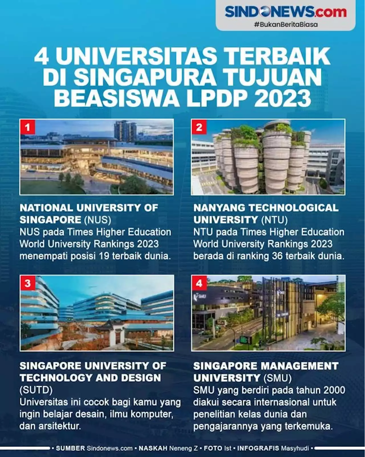 4 Universitas Terbaik di Singapura Tujuan Beasiswa LPDP 2023