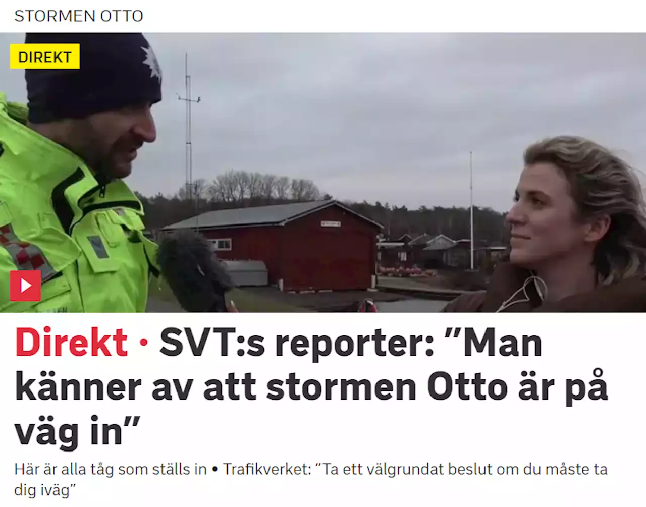 Följ det senaste kring stormen Otto