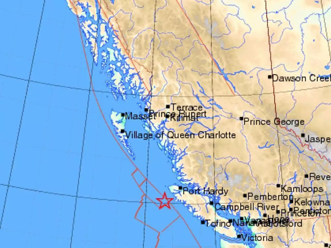 Earthquakes Canada reports 4.8 magnitude quake recorded west of Port Alice