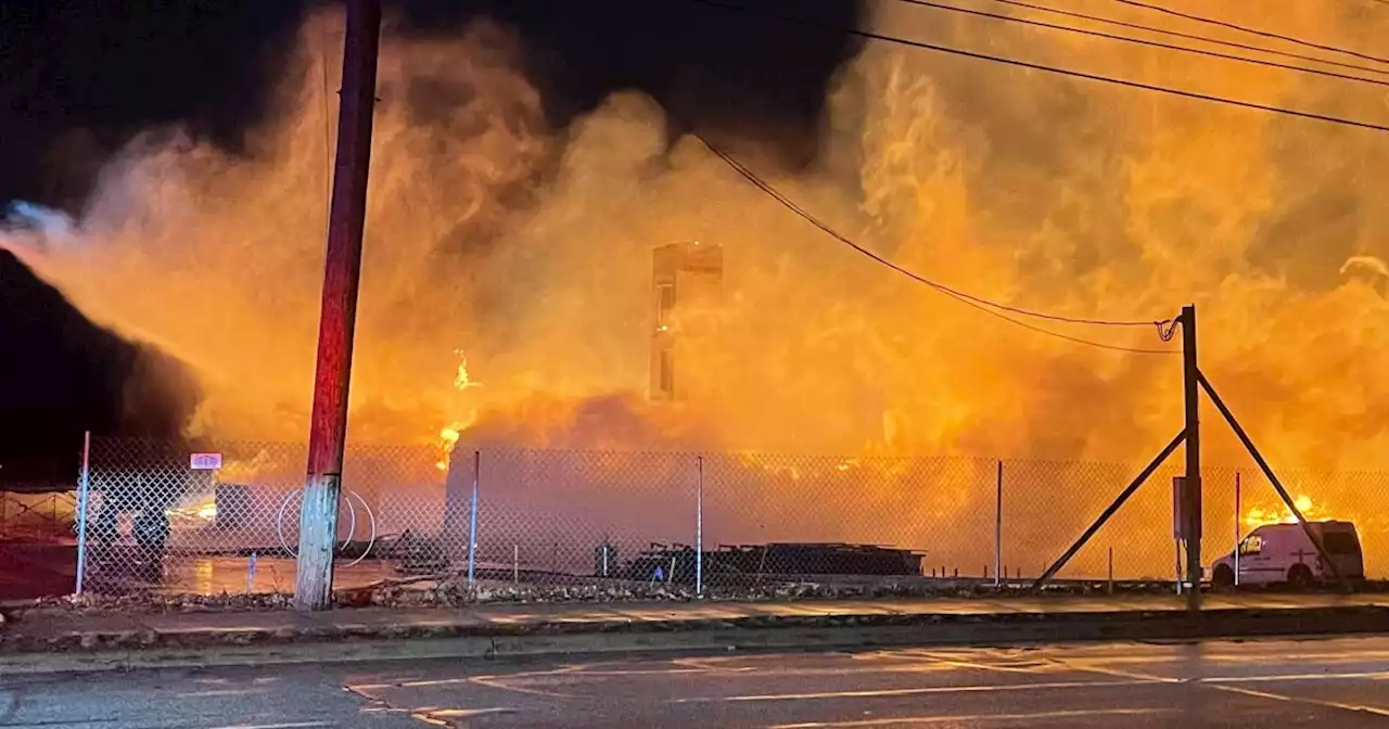 Crews respond to large fire on Mentor Avenue near Downtown Willoughby