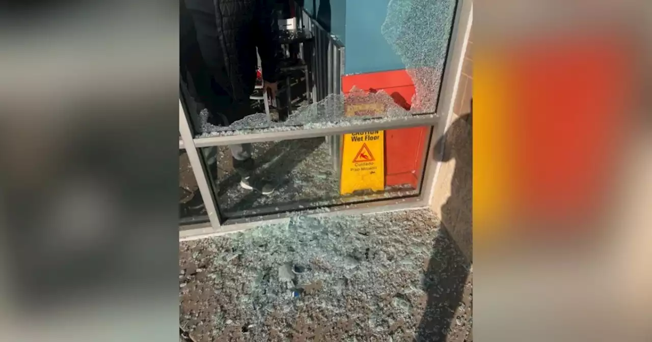 Shattered windows and broken glass – multiple northeast side businesses vandalized over the weekend