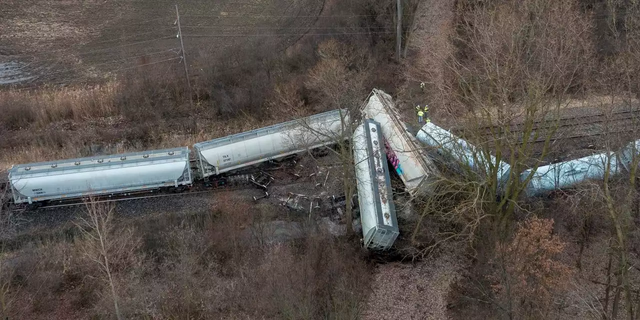 A Norfolk Southern Train Derails Near Detroit