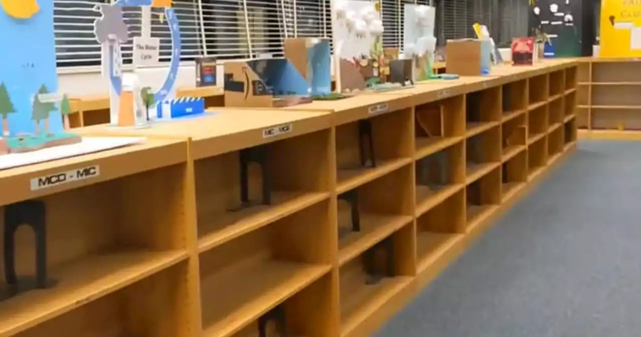 Florida classroom bookshelves left empty as education reform law goes into effect