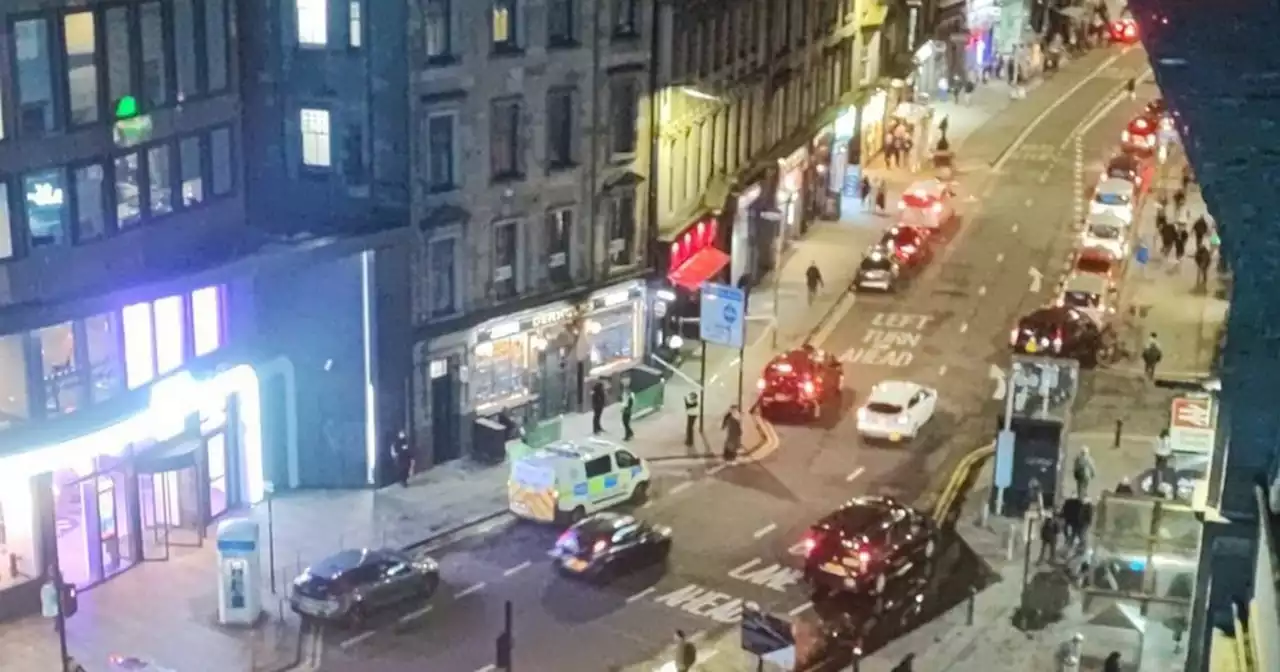 Area outside Glasgow bar cordoned off and man charged following 'assault'