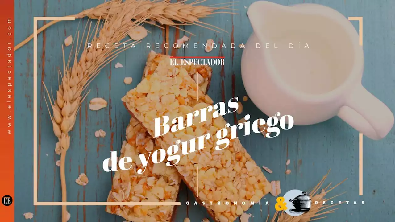 Barras de yogur griego: una receta para empezar la mañana