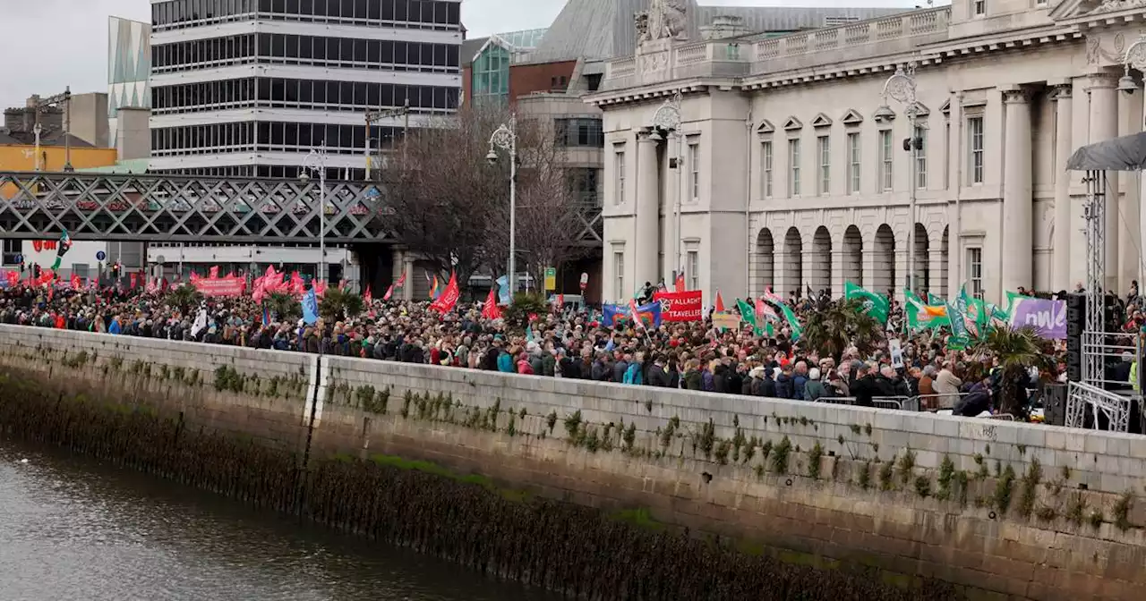 Thousands protest against ‘hatred and disinformation’ at anti-racism march in Dublin