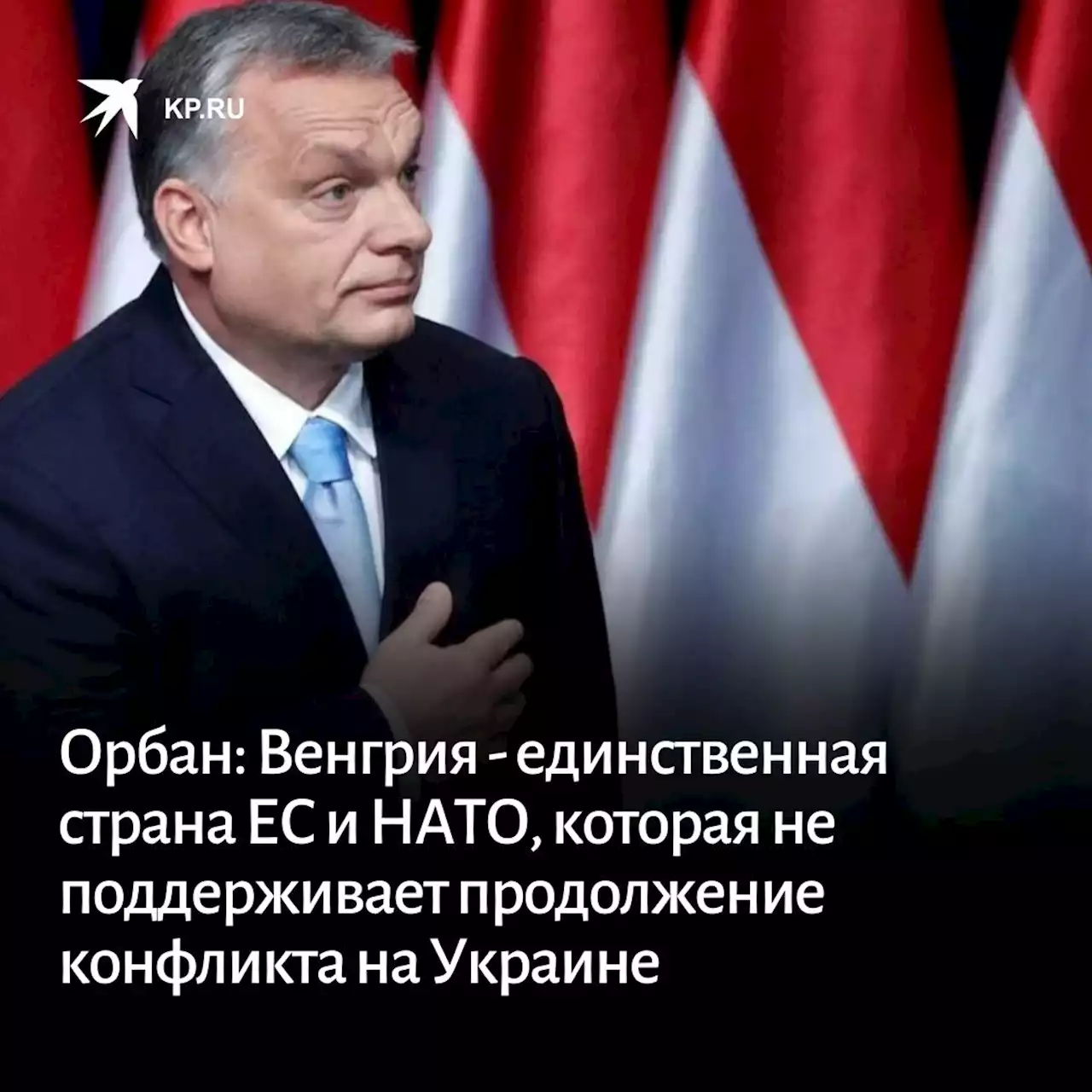 Орбан: Венгрия - единственная страна ЕС и НАТО, которая не поддерживает продолжение конфликта на Украине