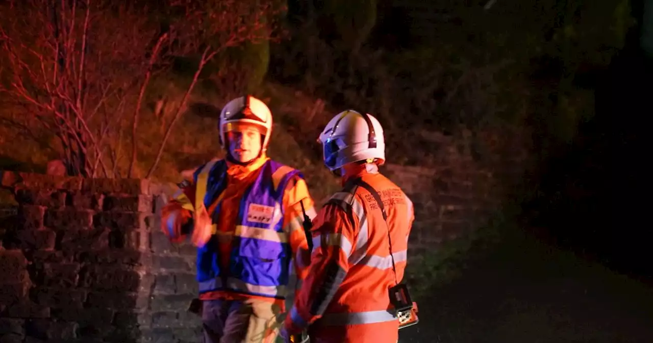 Car crashes into garden wall and causes gas leak on major Rochdale road