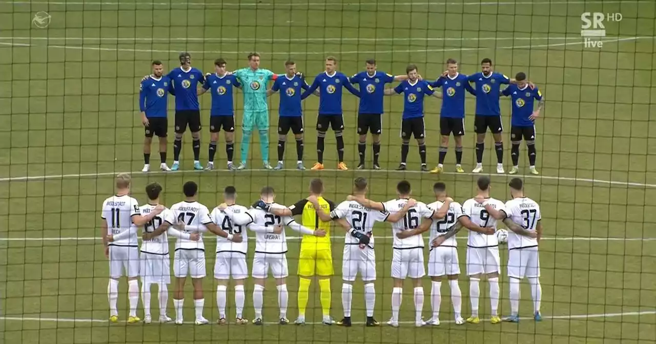 Rassistisches Attentat von Hanau: Schweigeminute vor Spiel gegen Ingolstadt: 1. FC Saarbrücken setzt Zeichen gegen Rassismus