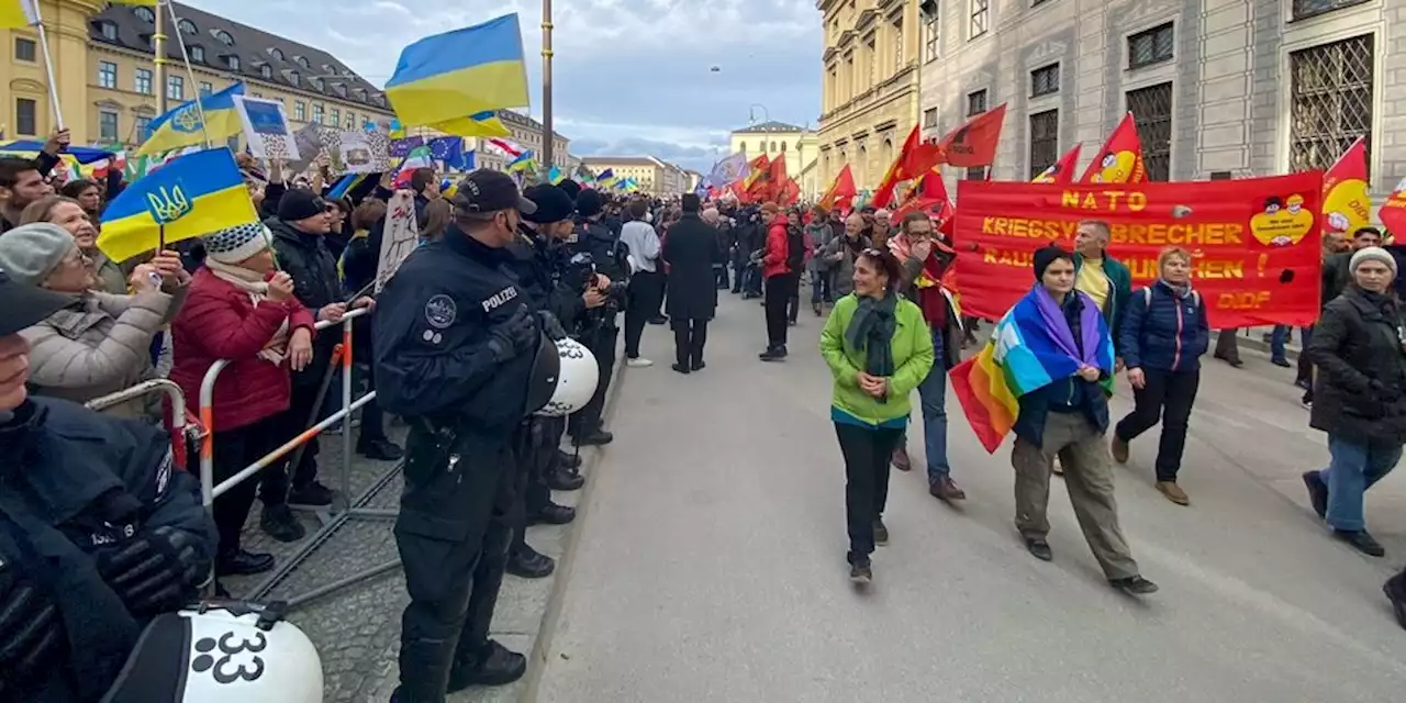 Proteste bei Sicherheitskonferenz: Friedenswirrwarr auf Münchens Straßen