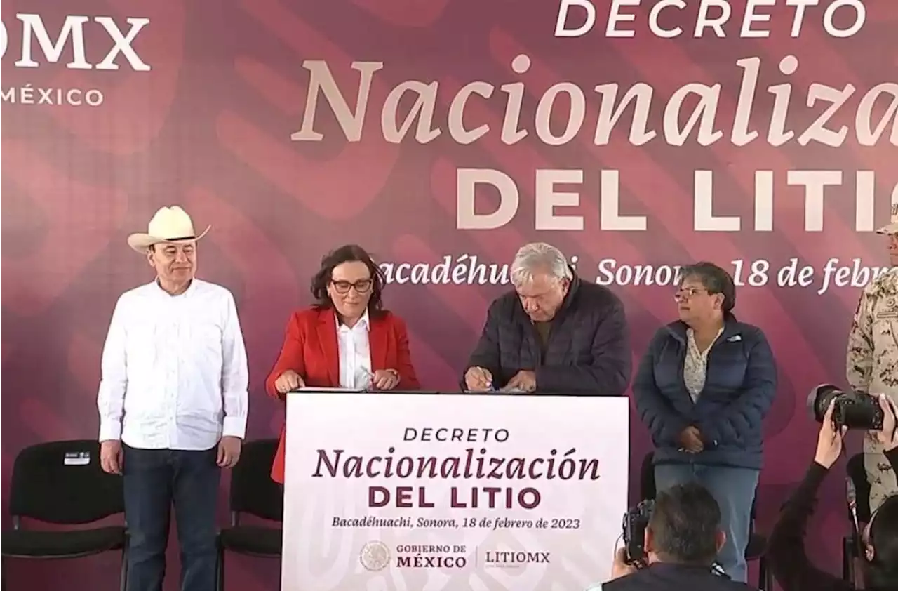 AMLO firma decreto sobre nacionalización del litio