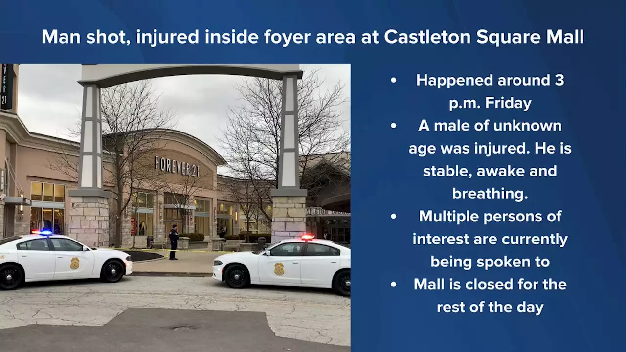 One person shot inside foyer area at Castleton Square Mall