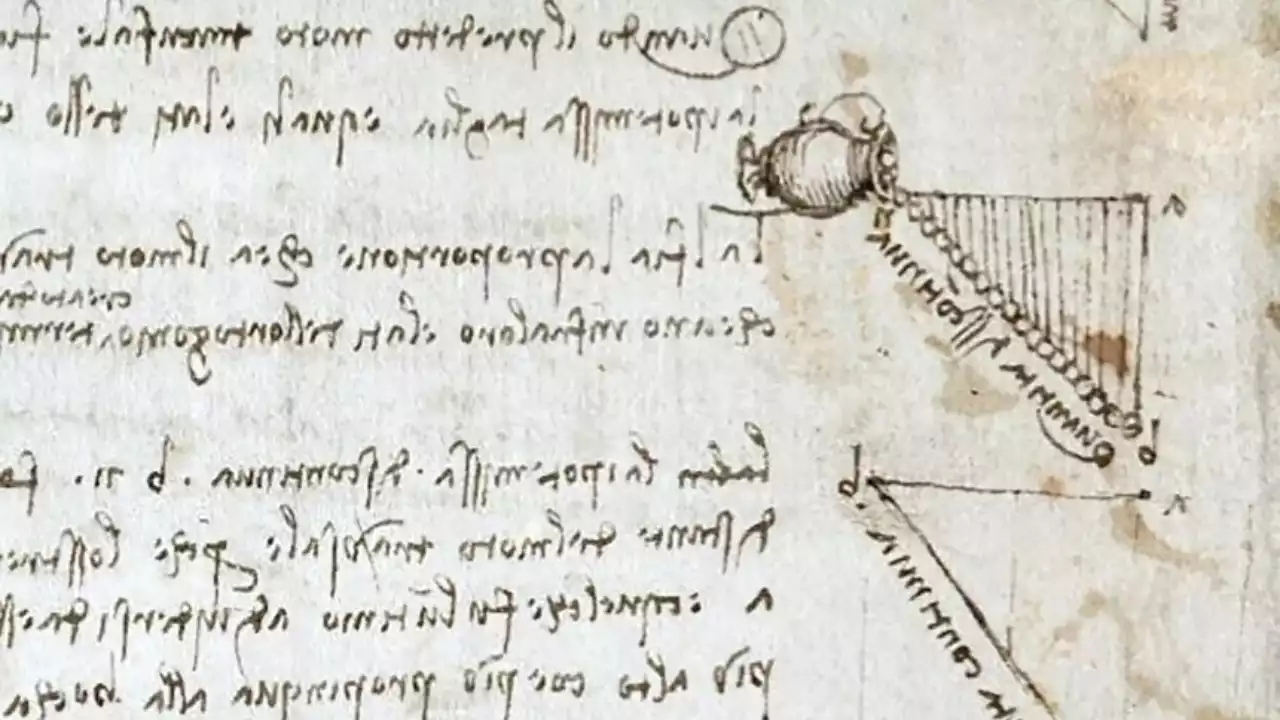 '다빈치, 갈릴레오보다 100년 먼저 중력 연구'...스케치 해독해 결론