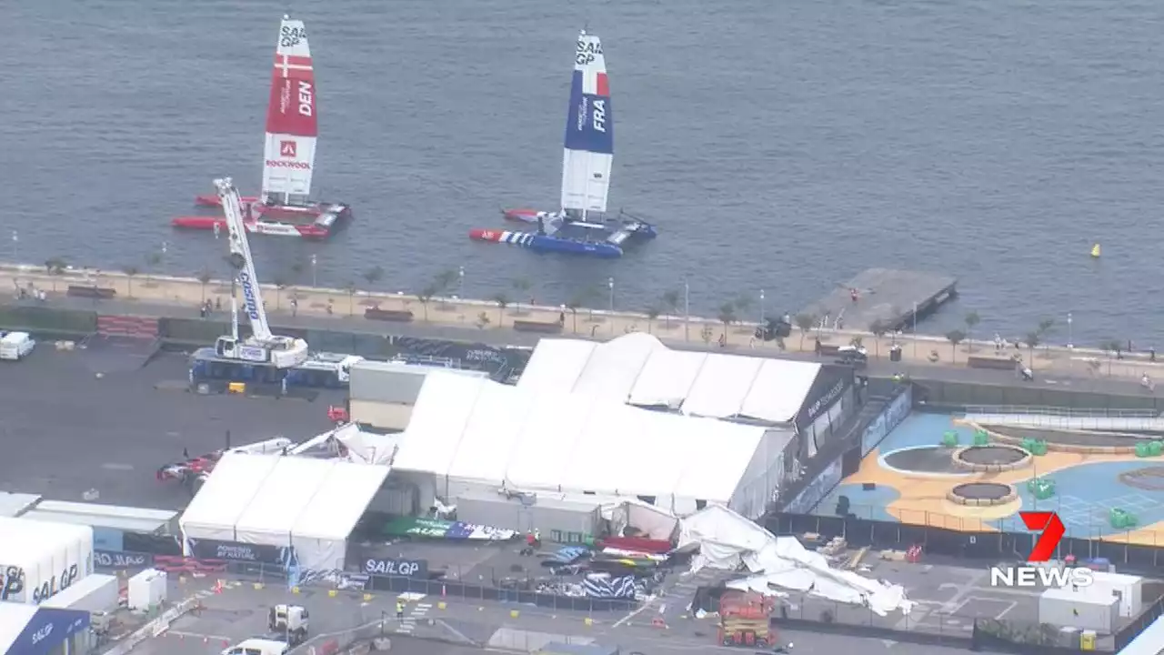 Chaos as thunderstorm halts SailGP in Sydney