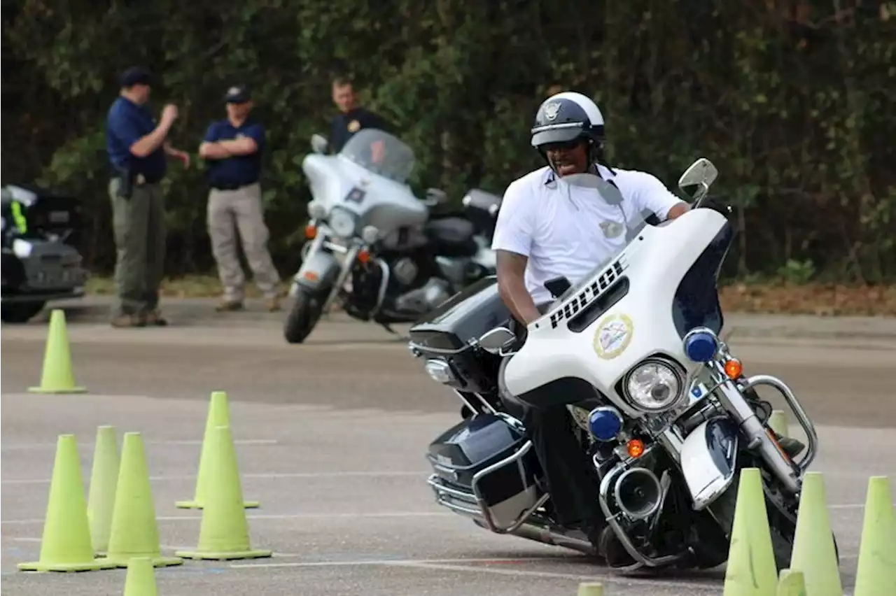 Mardi Gras is a showcase for motorcycle officers -- even a rookie