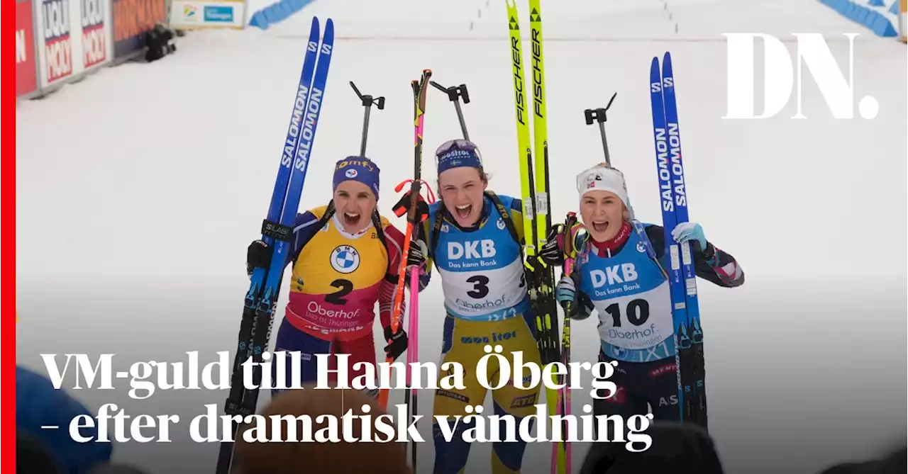 VM-guld till Hanna Öberg – efter dramatisk vändning