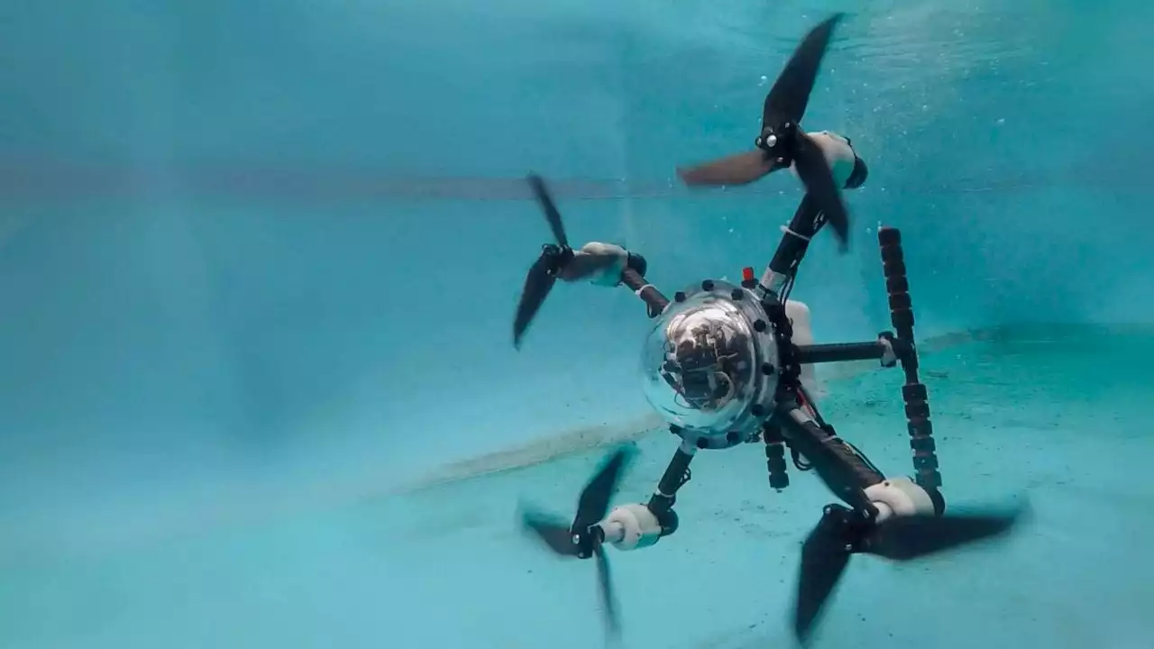 Creepy Chinese drone swims underwater and flies through air