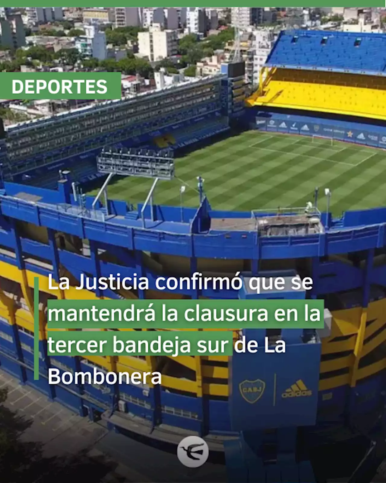 La Justicia confirmó que se mantendrá la clausura en la tercer bandeja sur de La Bombonera