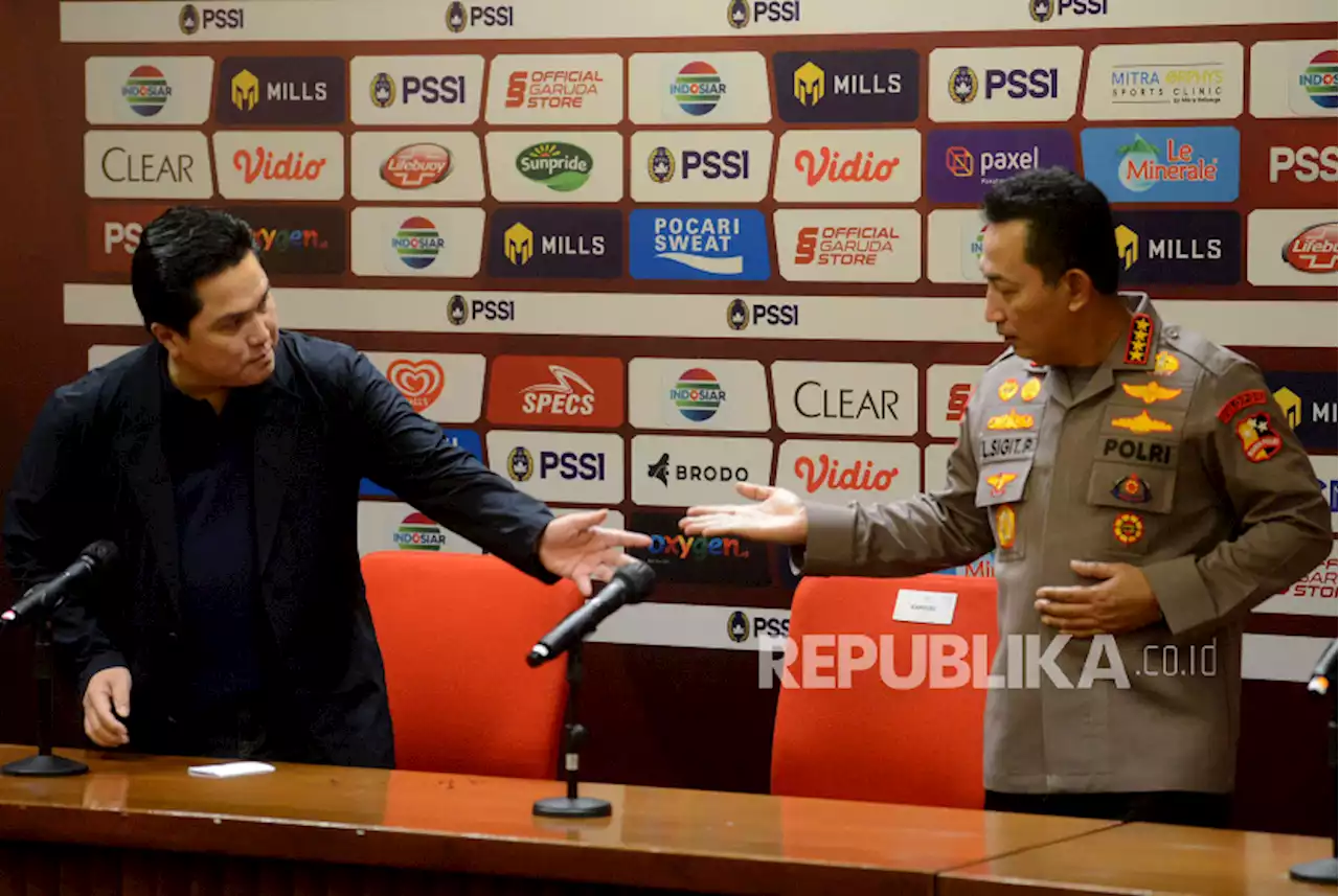 Kapolri: Polisi Siap Dukung Penuh Tekad Erick Thohir Berantas Mafia Bola |Republika Online