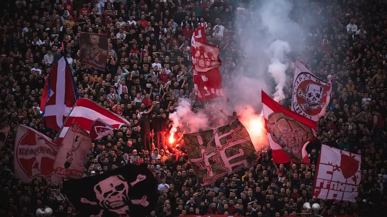 AS Roma: les supporters de l'Etoile Rouge brûlent une banderole historique volée aux fans romains