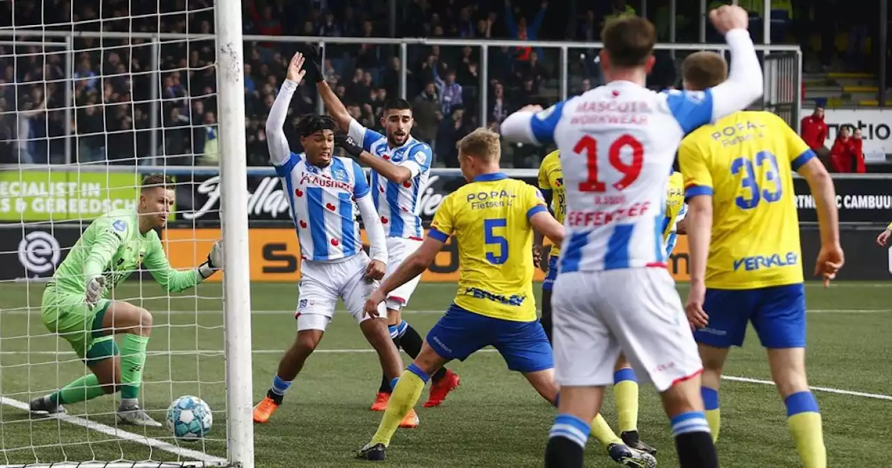 Heerenveen wint de Friese derby: degradatiestress Cambuur neemt toe