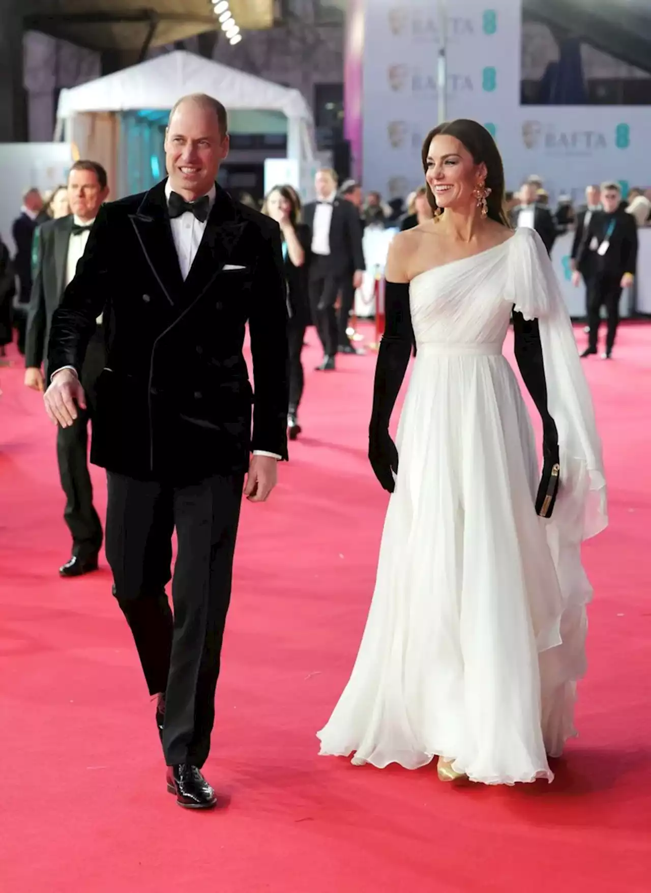 Kate Middleton Brings Royal Glamour To The BAFTAs In Sleek Opera Gloves