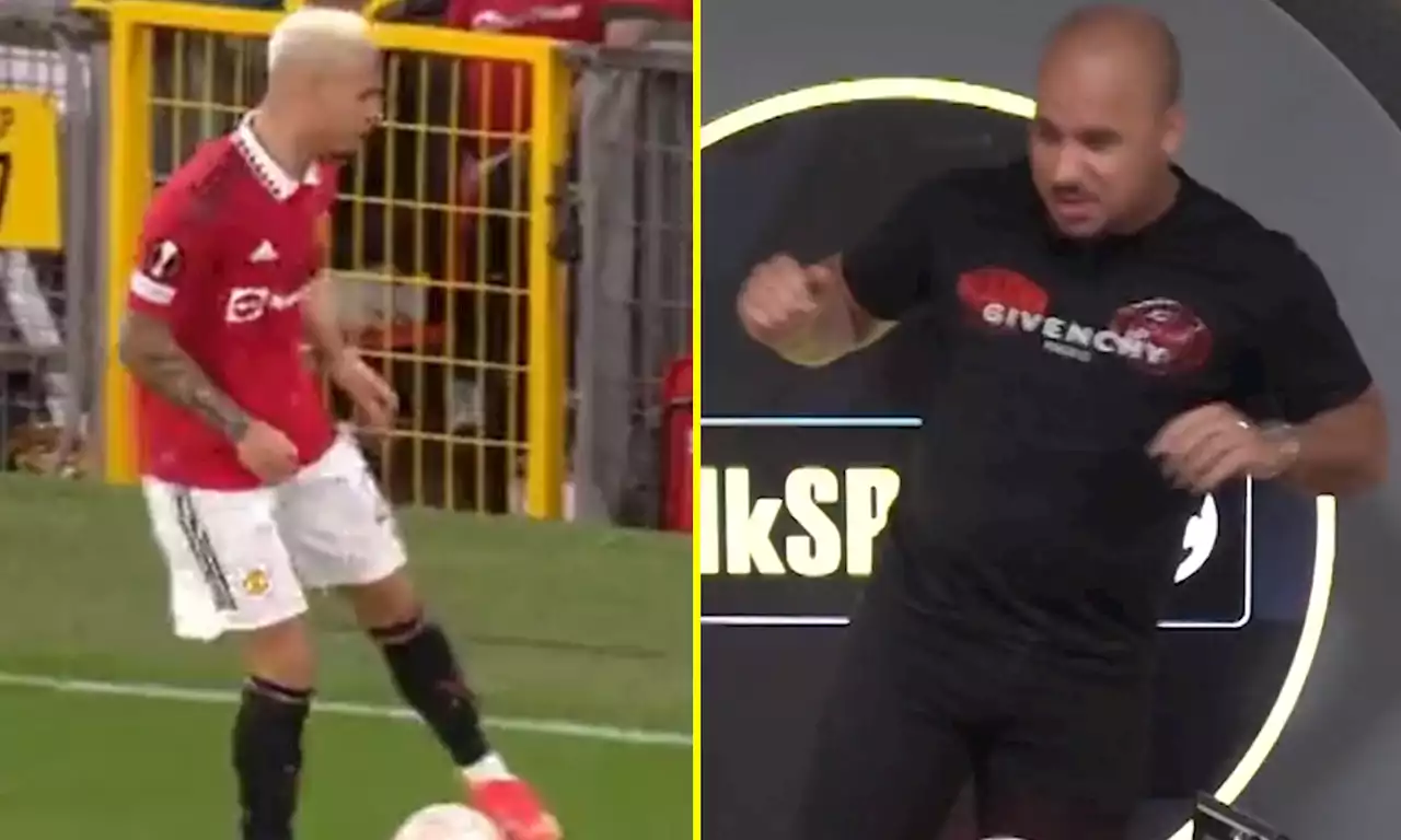 Agbonlahor performs Antony spin move as host mocks Man United ace and calls him 'bluffer'